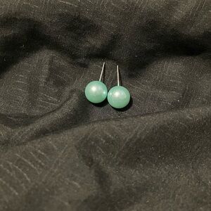 Women’s Earrings Large Blue Pendant